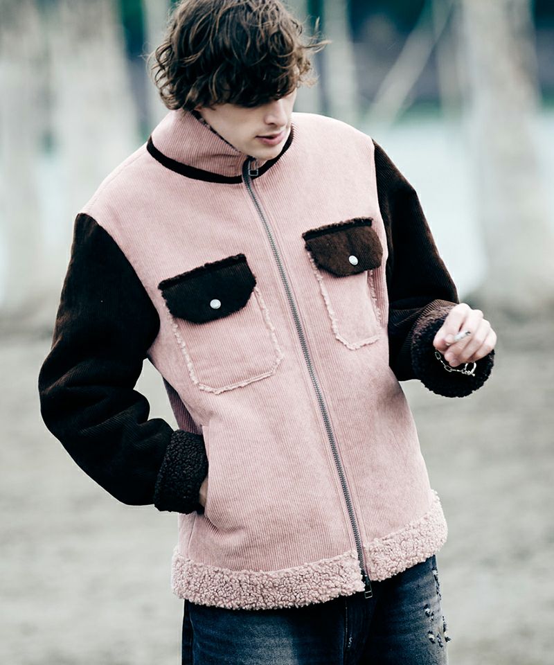 glamb グラム コーデュロイボアジャケット