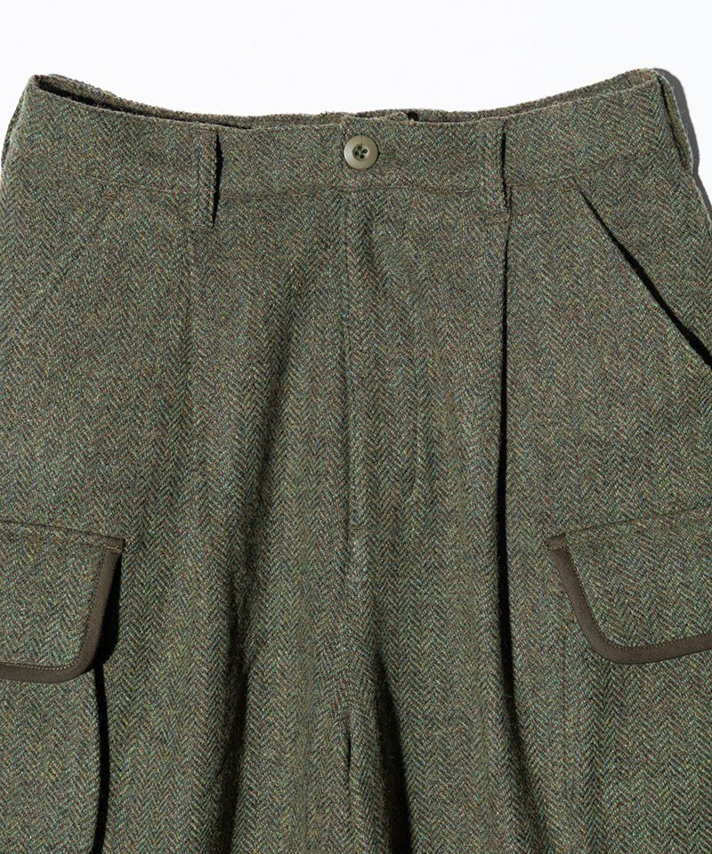 glamb(グラム)】Asymmetry Cargo Tweed Pants アシンメトリーカーゴ