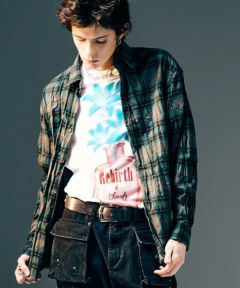 glamb(グラム)】Glen Check Tuck Pants グレンチェックタックパンツ