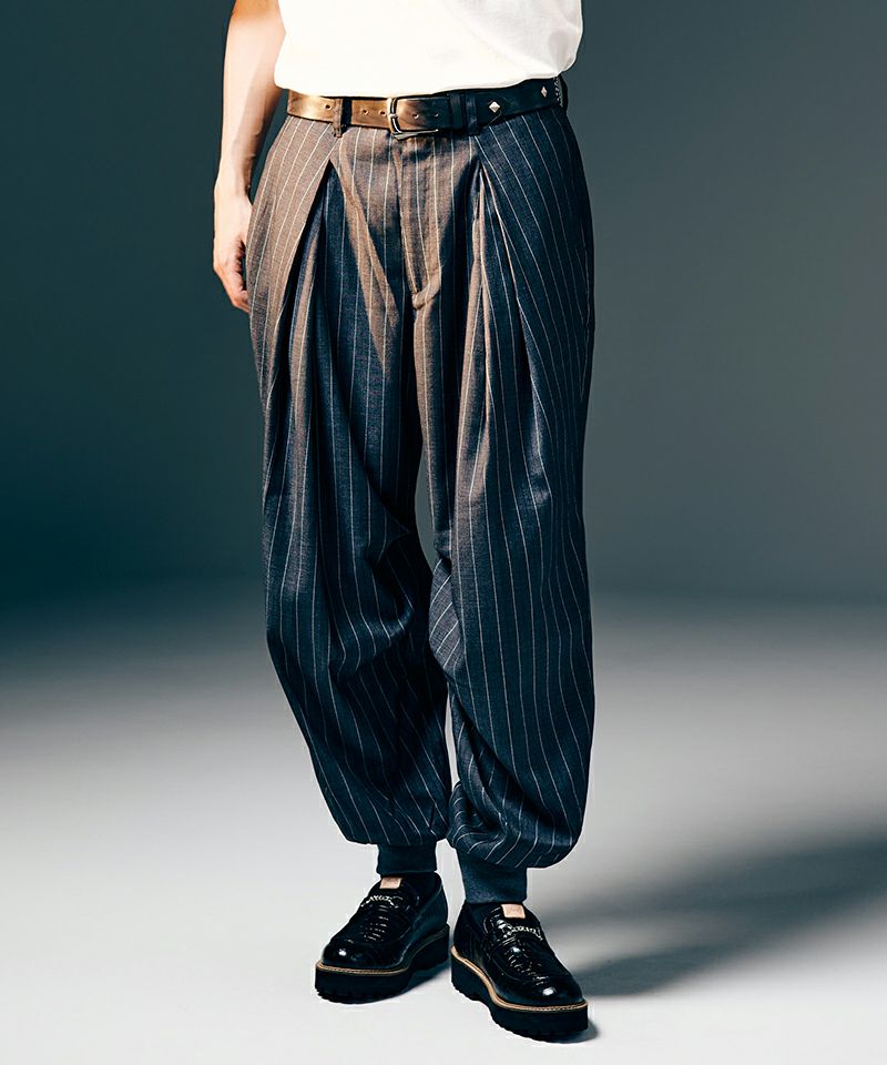 glamb Knee Tuck Pants グラム ニータックパンツ グレー glamb (グラム) Suspender Knee Tuck Slacks / サスペンダーニー