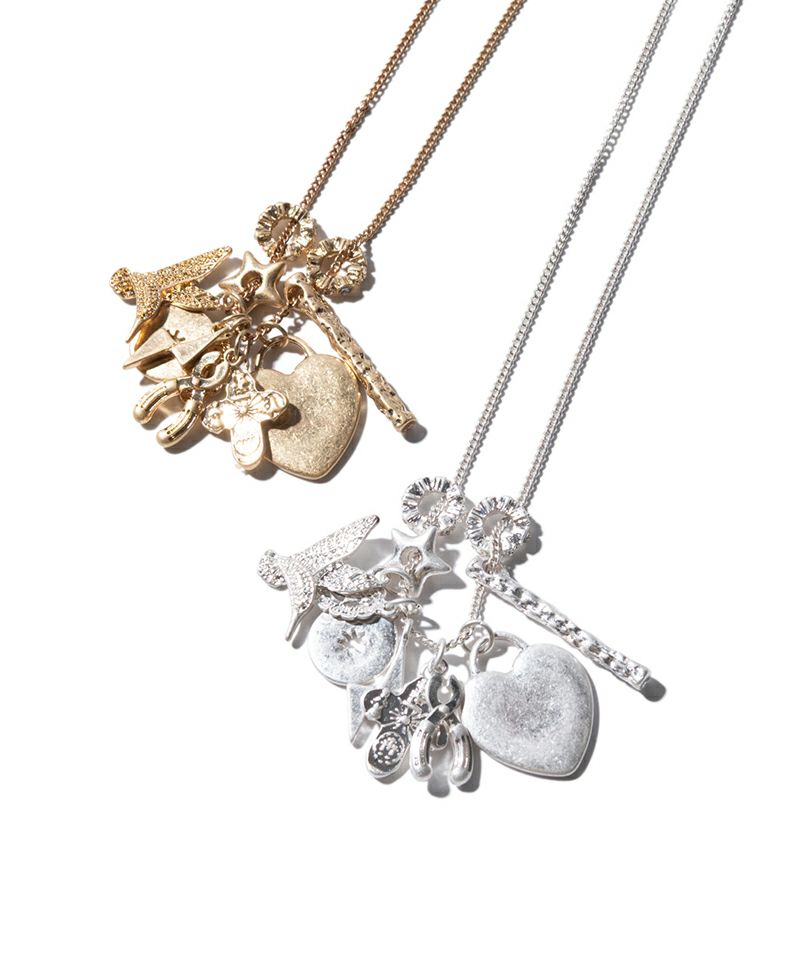 glamb(グラム)】Multi Charm Necklace マルチチャームネックレス