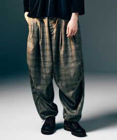 glamb(グラム)】Glen Check Tuck Pants グレンチェックタックパンツ