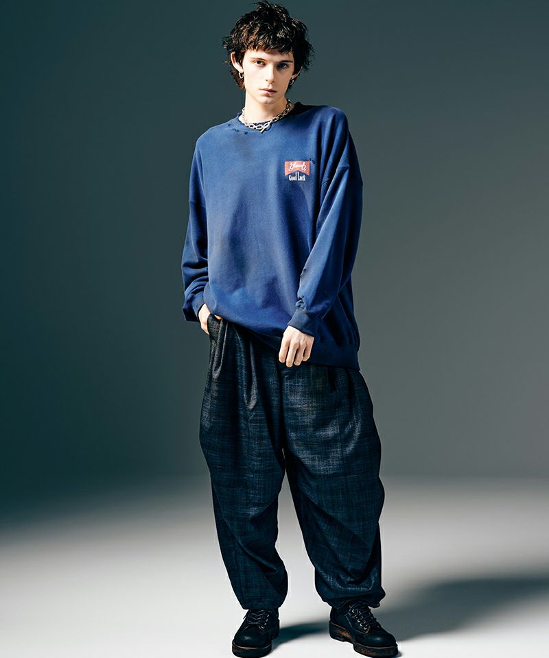 glamb(グラム)】Glen Check Tuck Pants グレンチェックタックパンツ