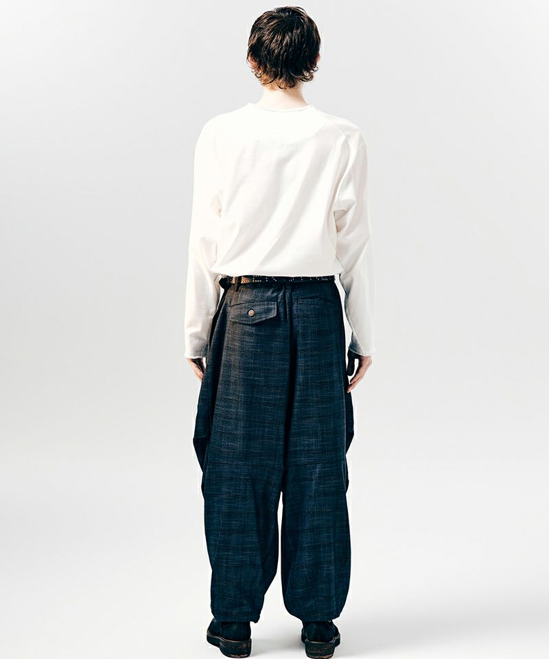 glamb(グラム)】Glen Check Tuck Pants グレンチェックタックパンツ