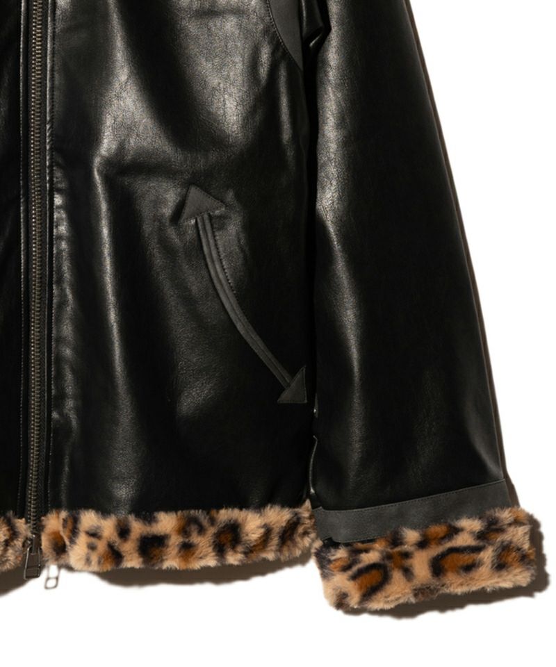 glamb(グラム)】Synth Mouton Hooded Jacket シンセムートンフーデッド