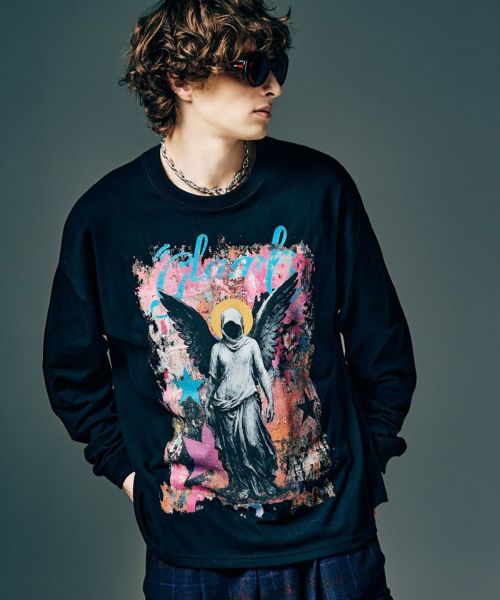 【glamb(グラム)】【予約販売10月下旬～11月上旬入荷】Angel Long Sleeves T-Shirt エンジェルロングスリーブTシャツ(GB0425-CS05)