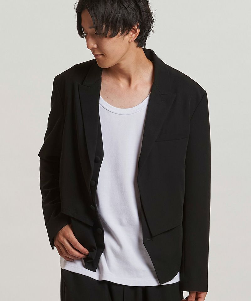 30%OFF【NO ID.(ノーアイディー)】ﾚｲﾔｰﾄﾞｼｮｰﾄJKT ジャケット(457006