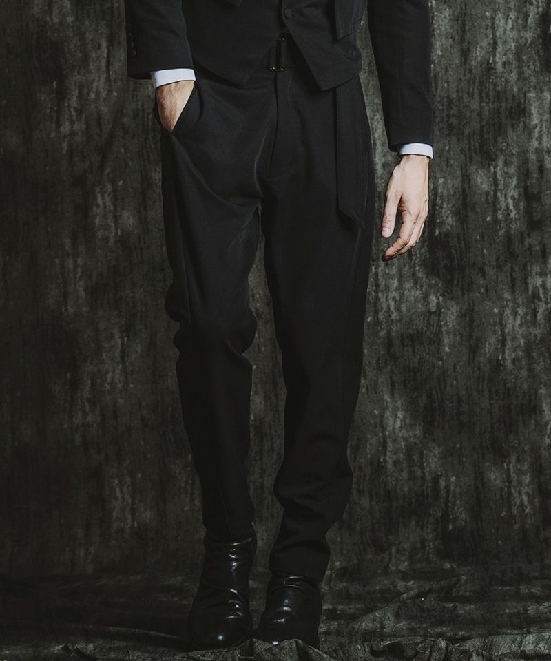 50%OFF【NO ID.(ノーアイディー)】ﾍﾞﾙﾃｯﾄﾞﾃｰﾊﾟｰﾄﾞﾄﾗｳｻﾞｰｽﾞ パンツ