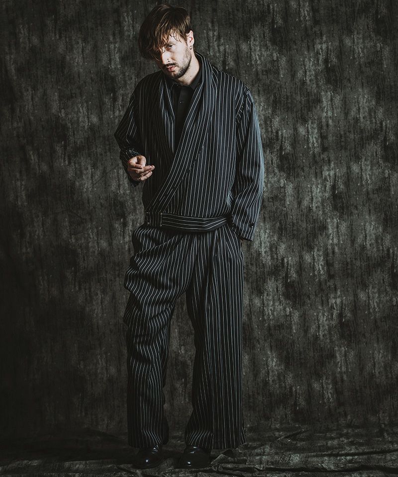 30%OFF【NO ID.(ノーアイディー)】ﾄﾞﾚｰﾌﾟﾀｯｸﾜｲﾄﾞﾄﾗｳｻﾞｰｽﾞ パンツ