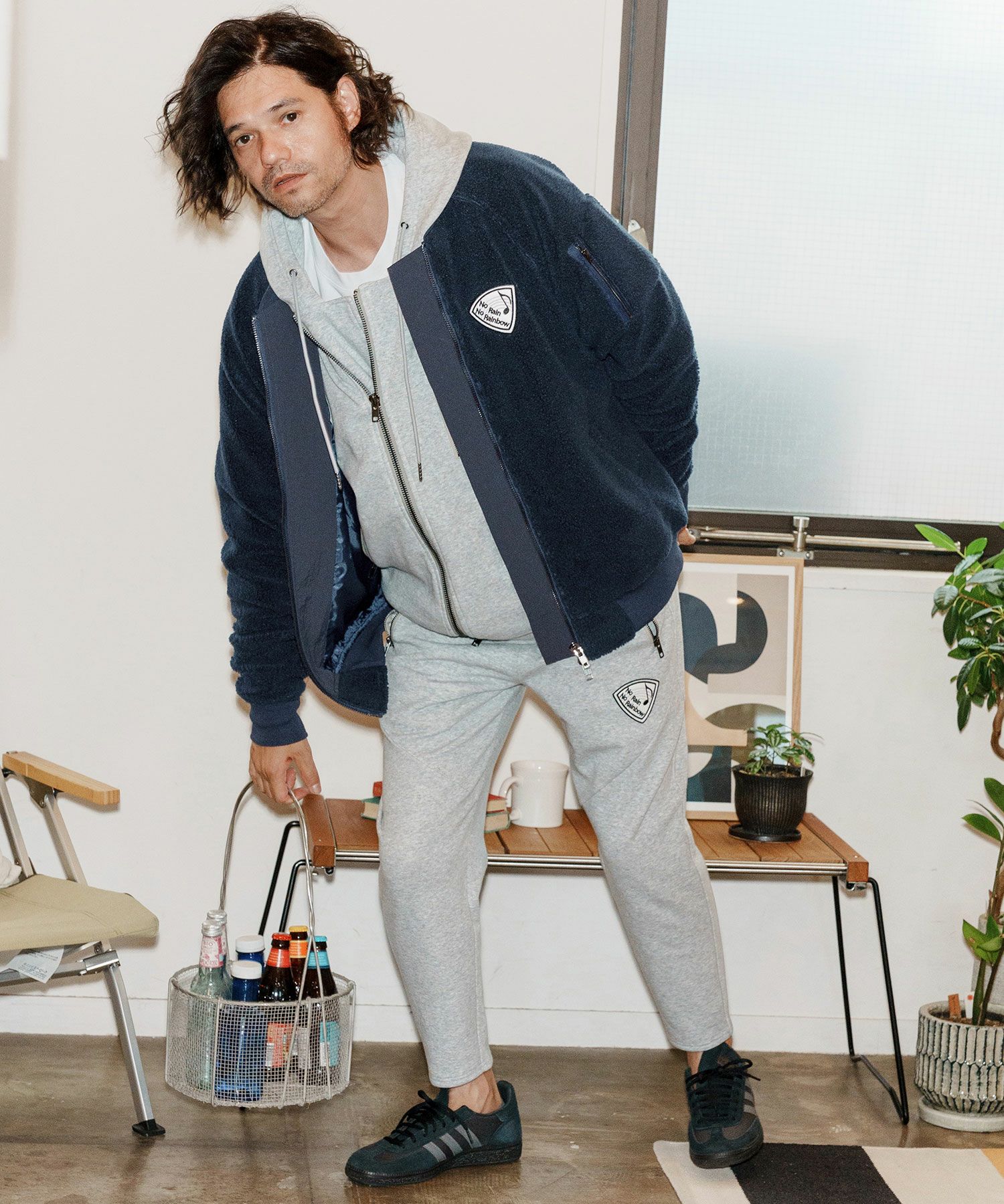 No Rain No Rainbow(ノーレインノーレインボー)】boa MA-1 jacket