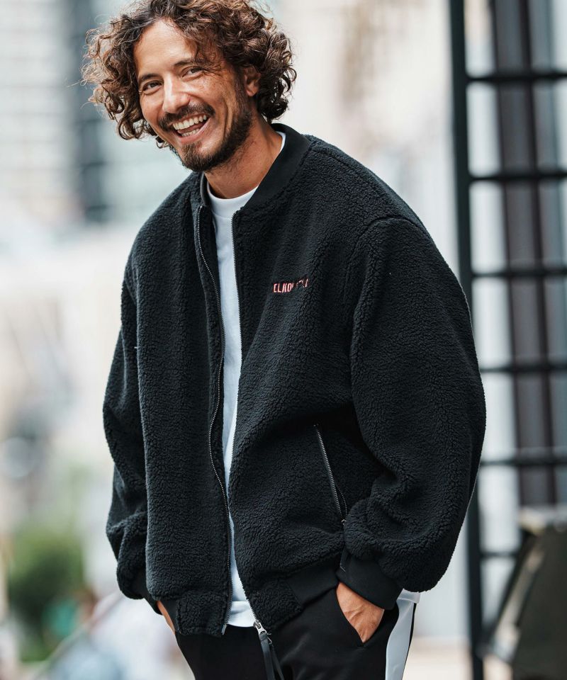 felkod(フィルコッド)】Plain Boa Oversized Blouson ボアブルゾン