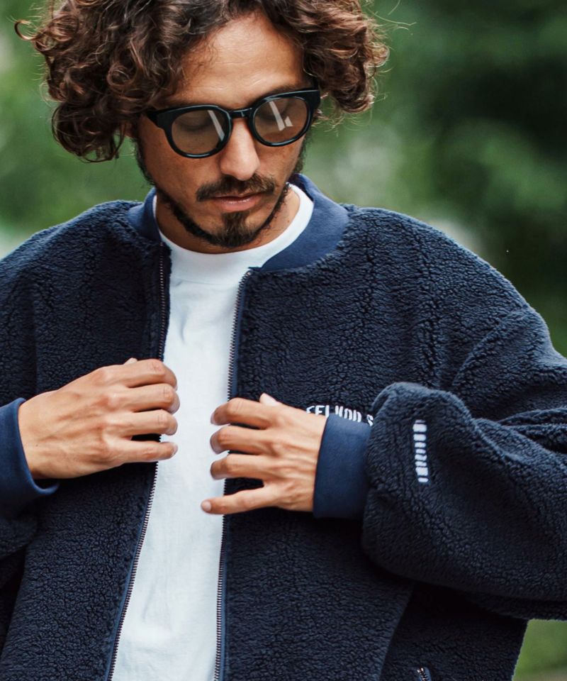 felkod(フィルコッド)】Plain Boa Oversized Blouson ボアブルゾン