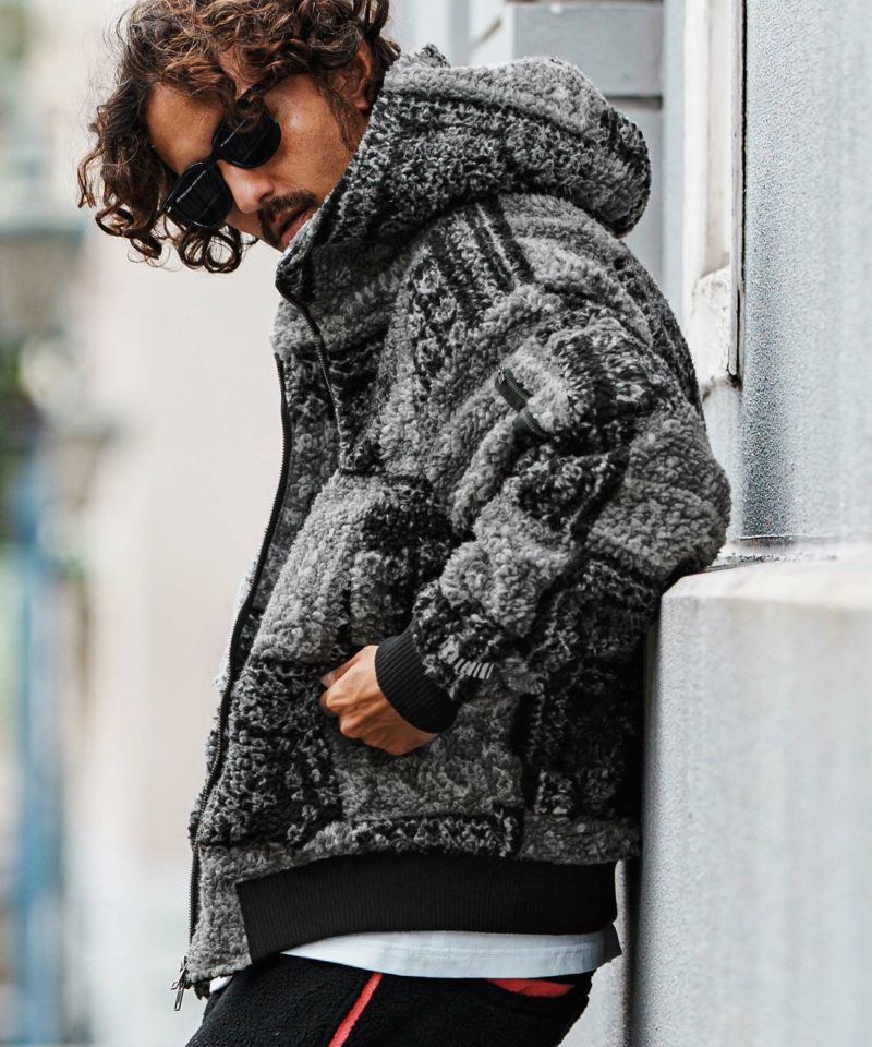 felkod フィルコッド ペイズリー ブルゾン 完売品 Мサイズ felkod(フィルコッド)】Plain Boa Oversized Blouson ボアブルゾン