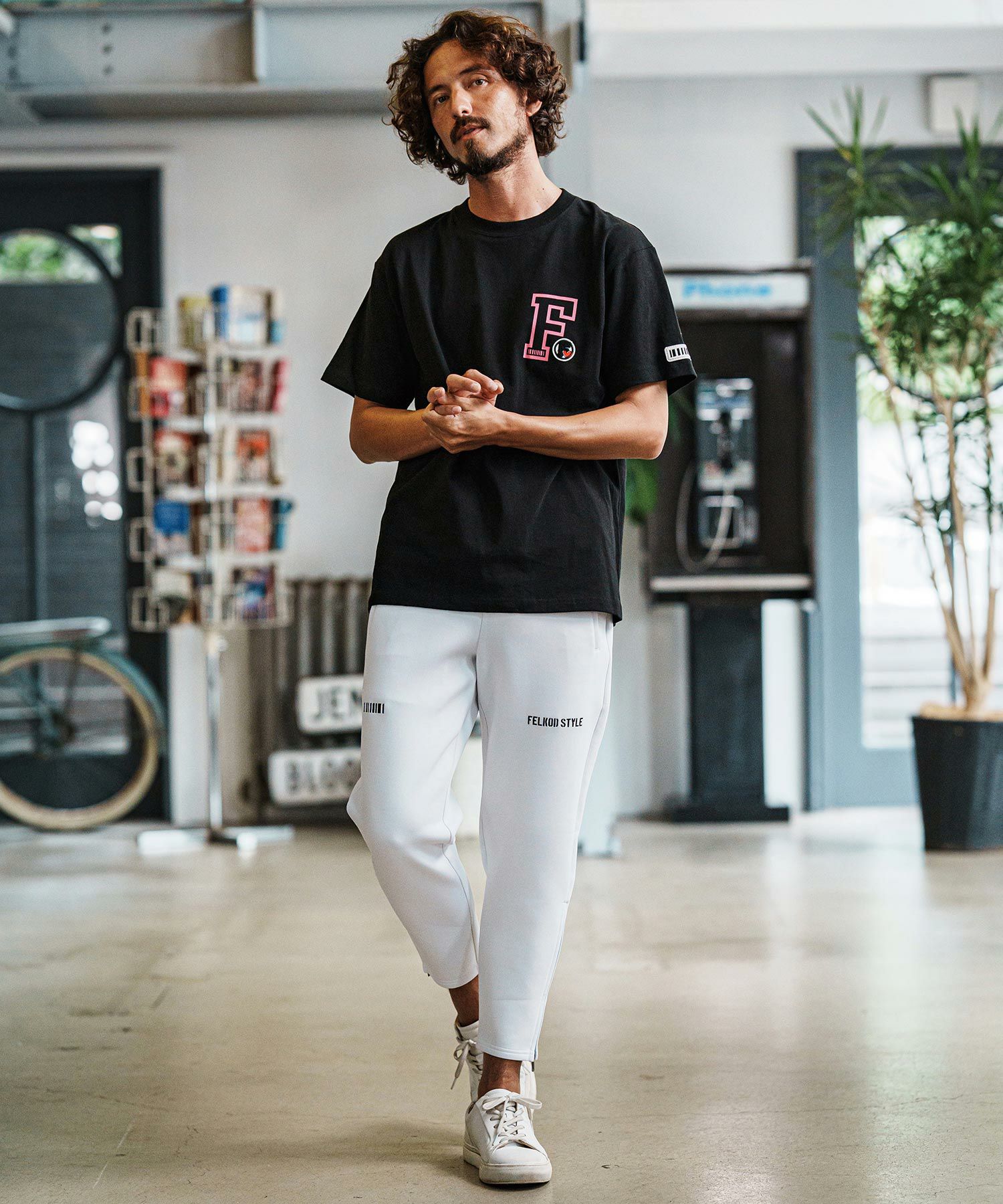 felkod(フィルコッド)】Distinctive Cardboard Knit Pants ダンボール