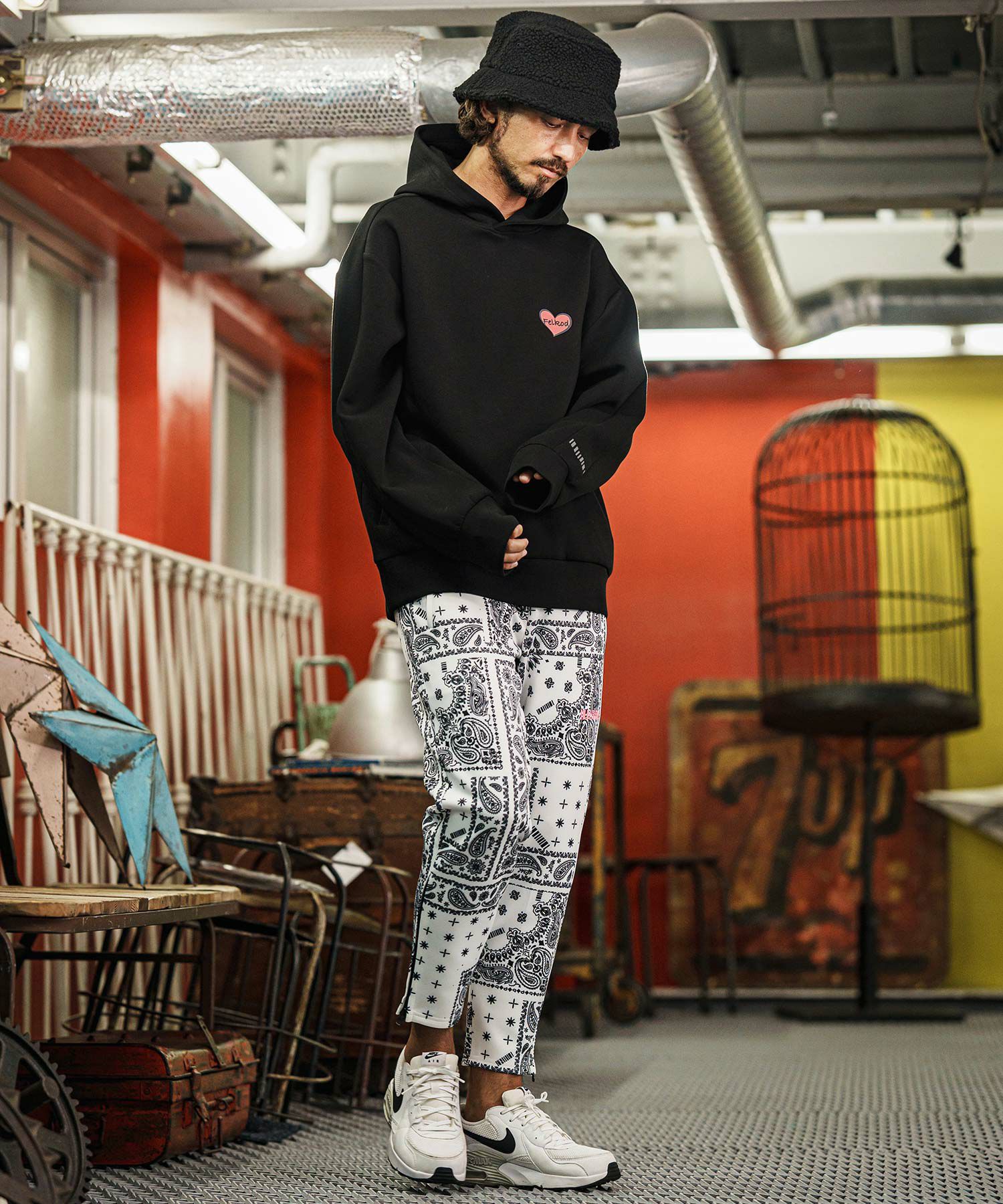 felkod(フィルコッド)】Cardboard Knit Line Parka パーカー(F25F120