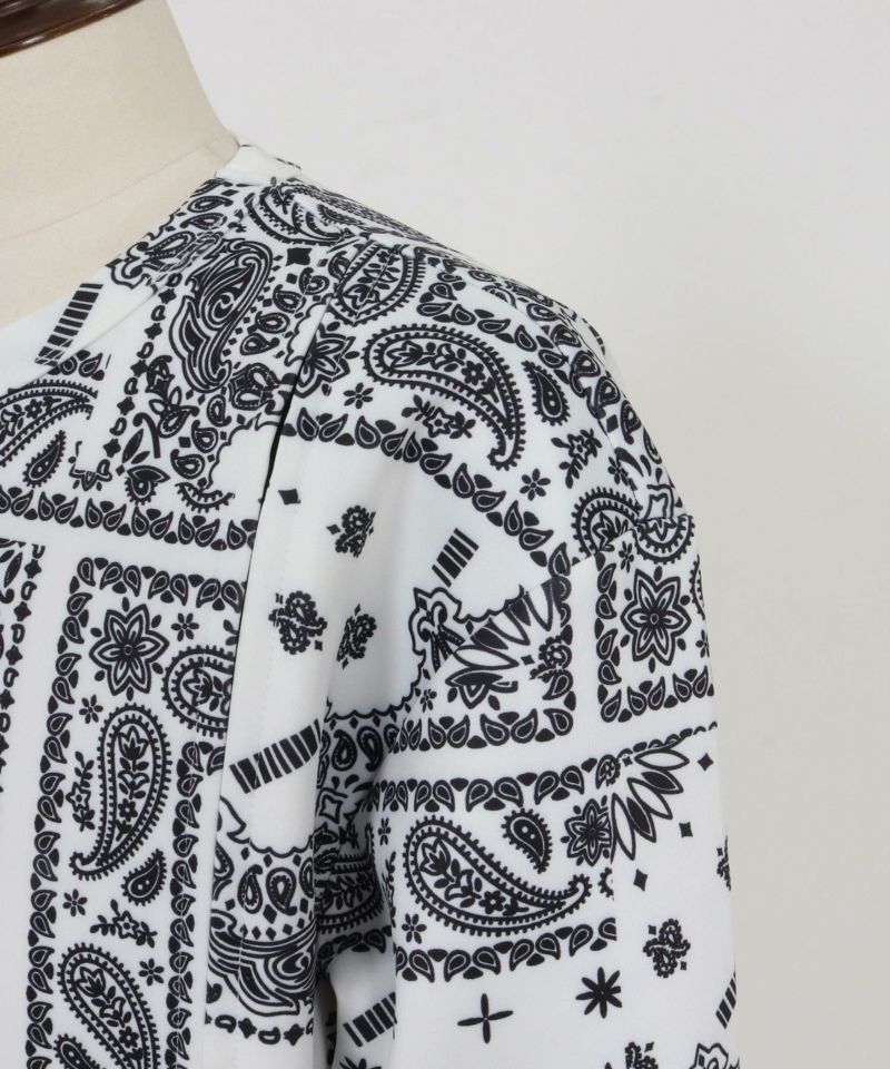 felkod(フィルコッド)】Bandana Cardboard Knit Zip Accent Pullover