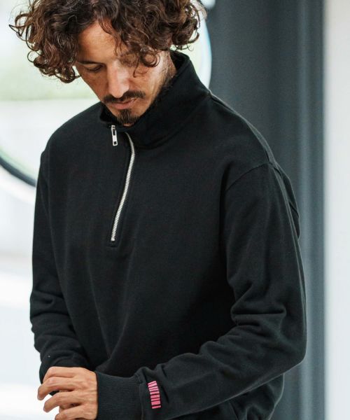 【felkod(フィルコッド)】Half Zip Sweat Pullover ハーフジップスウェットプルオーバー(F25F240)