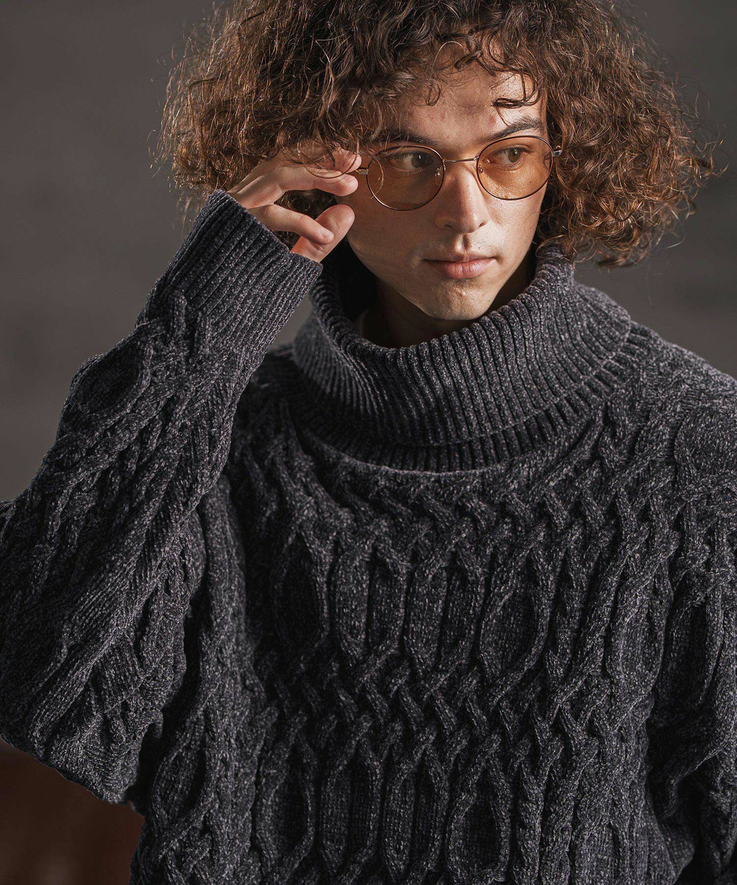 CAMBIO(カンビオ)】モール風タートルネックセーター(25183CM) | CAMBIO