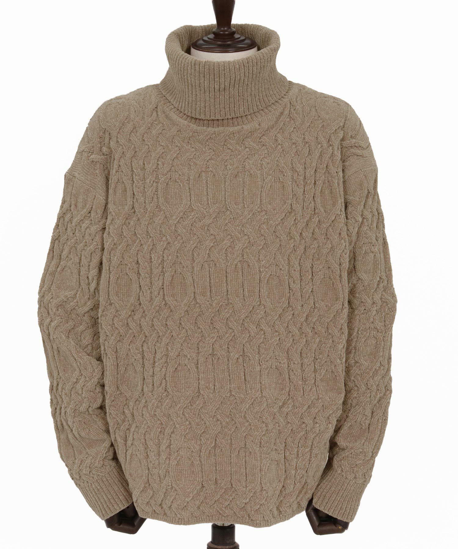 CAMBIO(カンビオ)】モール風タートルネックセーター(25183CM) | CAMBIO