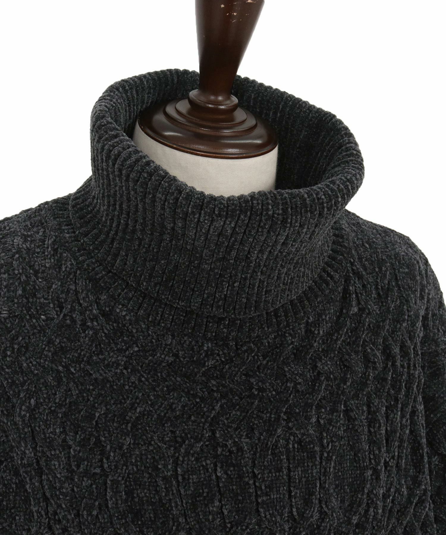 CAMBIO(カンビオ)】モール風タートルネックセーター(25183CM) | CAMBIO