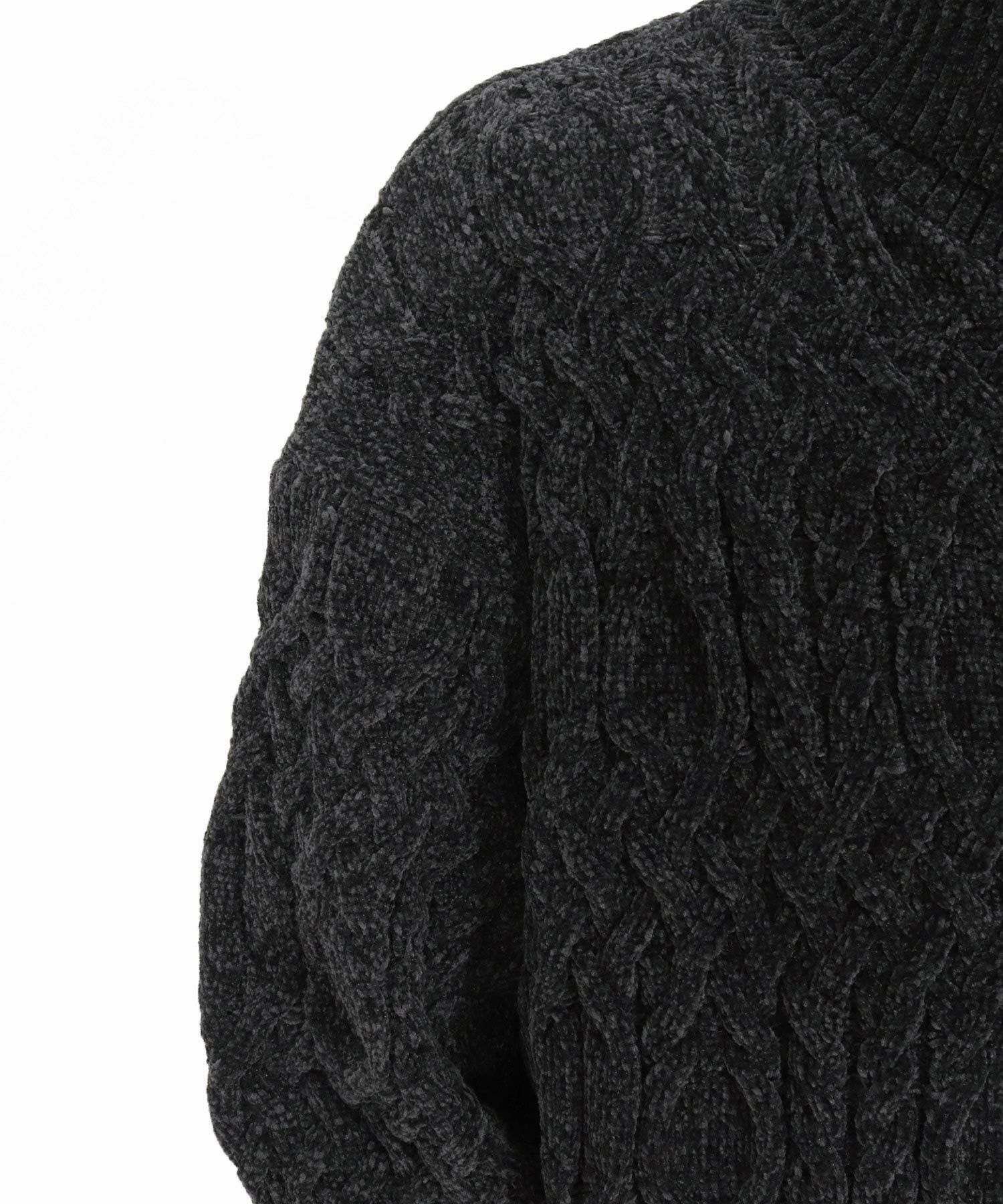 CAMBIO(カンビオ)】モール風タートルネックセーター(25183CM) | CAMBIO