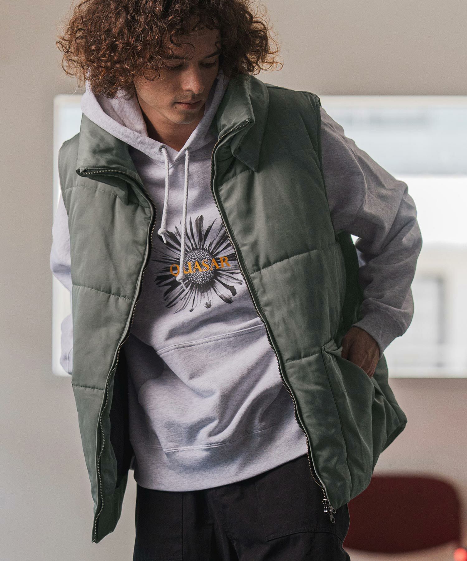 CAMBIO(カンビオ)】ターンバックハイネック中綿ベスト(BP-BEA0072