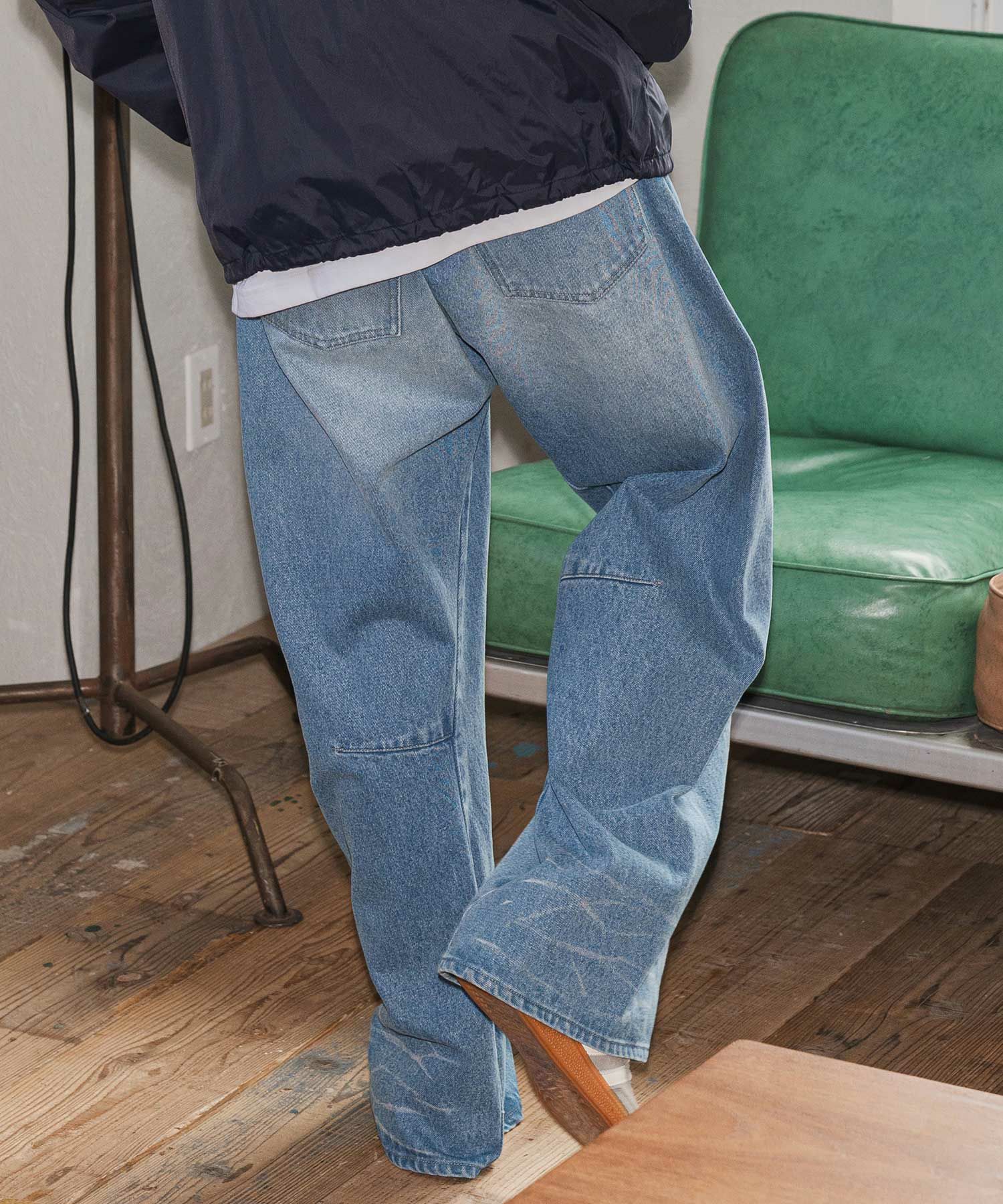 30%OFF【CAMBIO(カンビオ)】ハチノス入りデニムバギーパンツ(25158CM