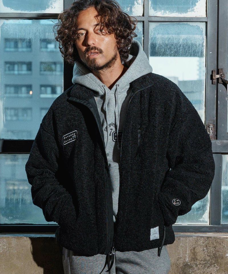 seventy seven(セブンティセブン)】stand collar boa zip JKT ジップ