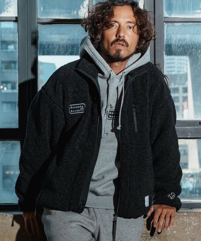 seventy seven(セブンティセブン)】stand collar boa zip JKT ジップ