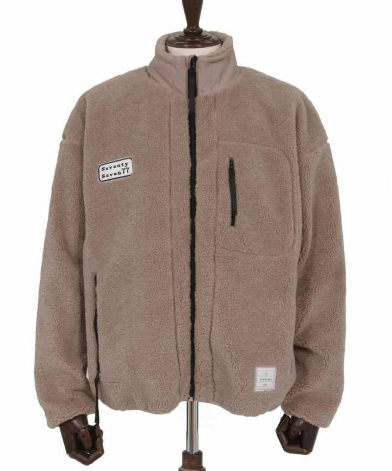 seventy seven(セブンティセブン)】stand collar boa zip JKT ジップ