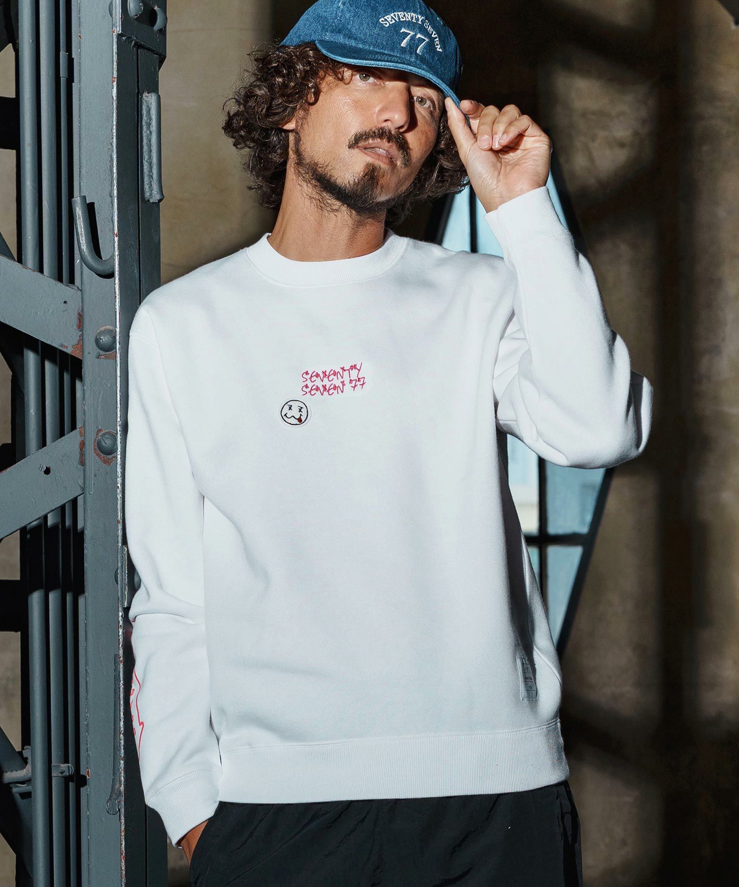 seventy seven(セブンティセブン)】middle onz sweat shirt(77flower