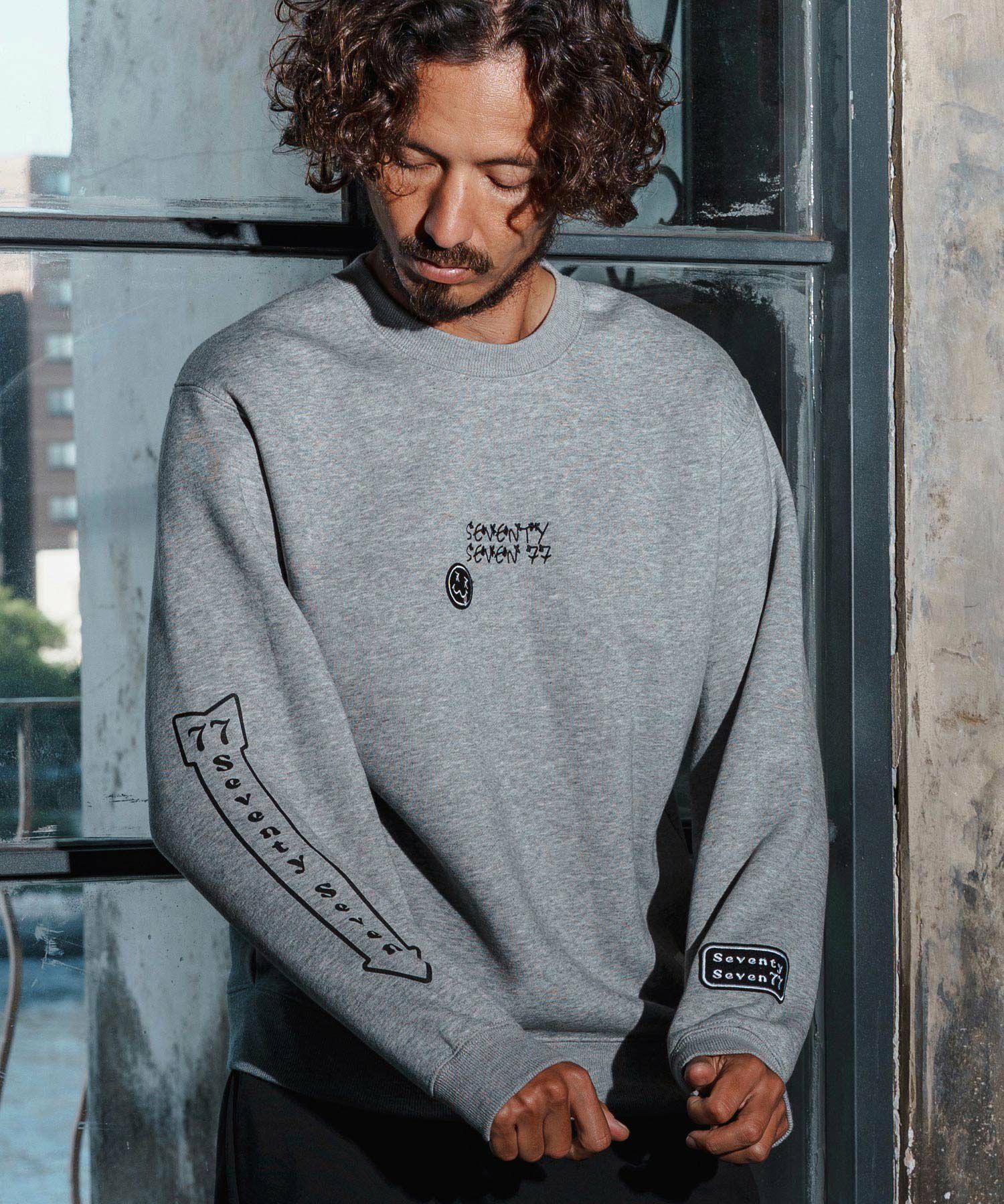 seventy seven(セブンティセブン)】middle onz sweat shirt(77flower