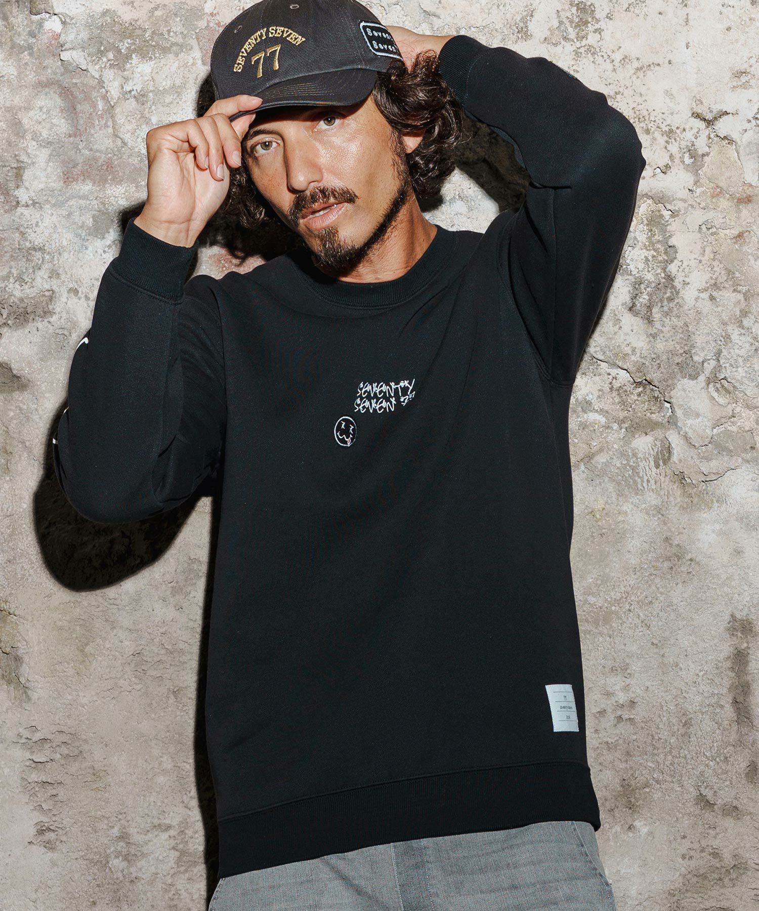 seventy seven(セブンティセブン)】middle onz sweat shirt(77flower