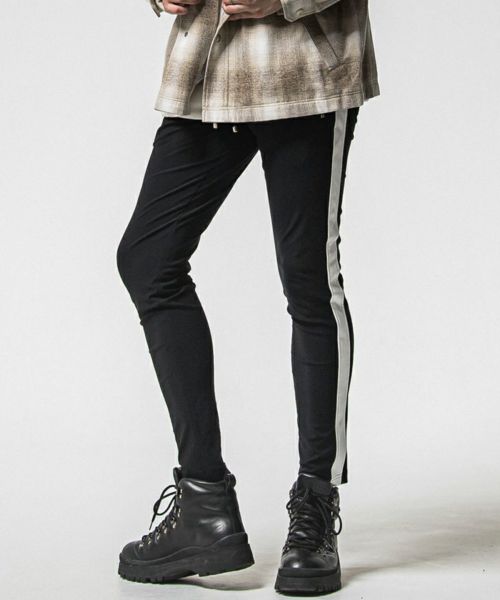 【RESOUND CLOTHING(リサウンドクロージング)】【予約販売1月中旬～下旬入荷】LEATHER LINE TRUCK PT ライントラックパンツ(RC38-ST-013)