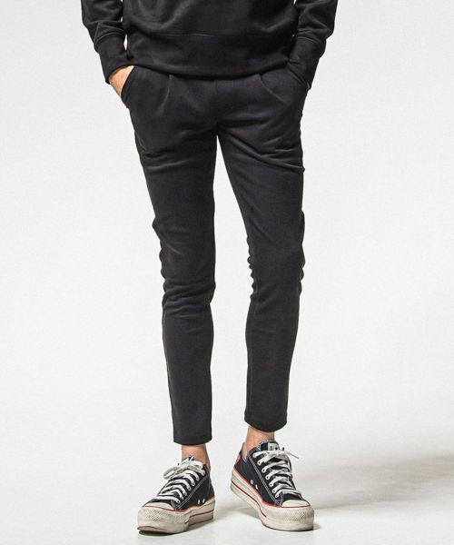 【RESOUND CLOTHING(リサウンドクロージング)】【予約販売1月中旬～下旬入荷】CHRIS EASY suede TUCK PANTS スウェードジャージイージーパンツ(RC38-ST-016T)