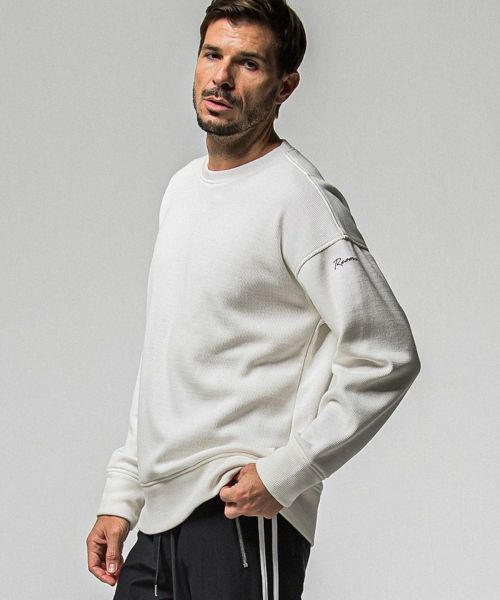 【RESOUND CLOTHING(リサウンドクロージング)】【予約販売10月下旬～11月上旬入荷】velours fleece thermal loose trainer サーマルトレーナー(RC38-C-002)