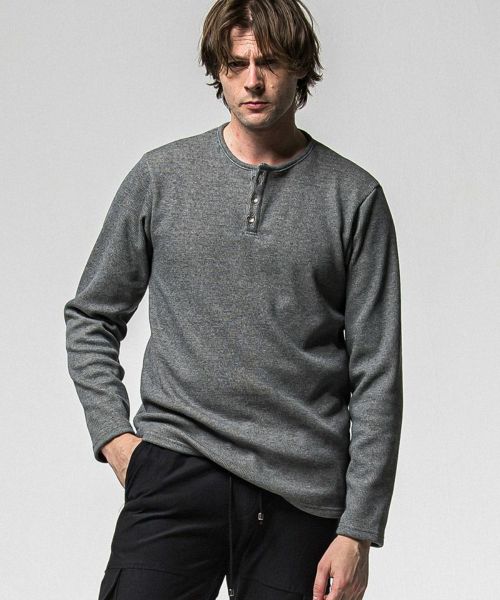 【RESOUND CLOTHING(リサウンドクロージング)】【予約販売10月下旬～11月上旬入荷】velours fleece thermal HENRY サーマルヘンリーネック ロンT(RC38-C-003)