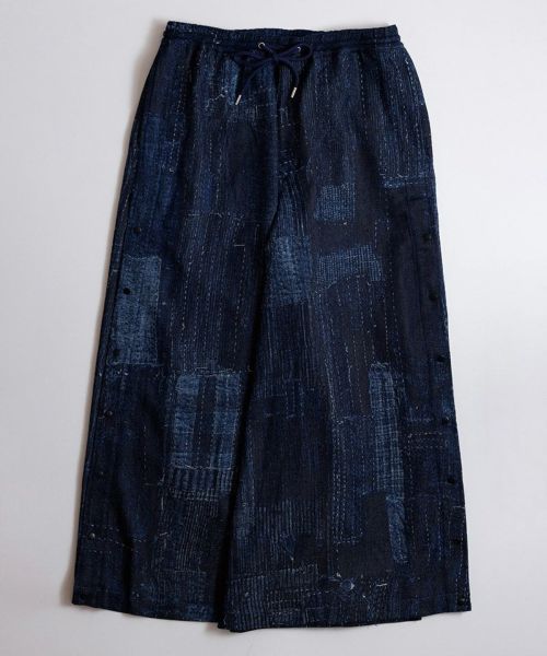 【FDMTL(ファンダメンタル)】【予約販売2月入荷予定】BORO SIDE BUTTON HAKAMA PANTS RINSE ハカマパンツ(FA26PN17R)