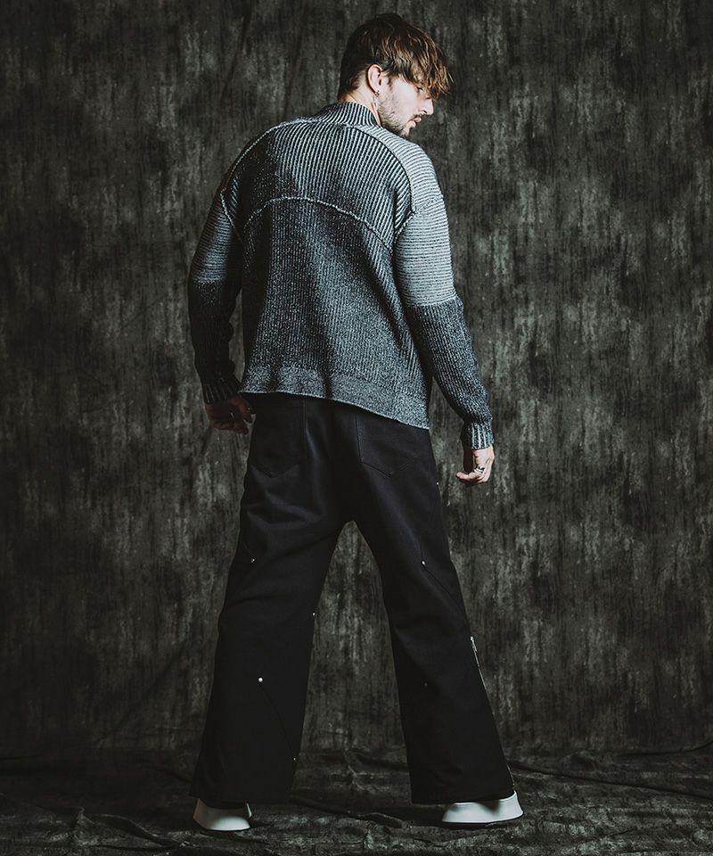 30%OFF【NO ID.(ノーアイディー)】 ﾊﾞｲｶｰｽﾞﾆｯﾄZIP-CD カーディガン