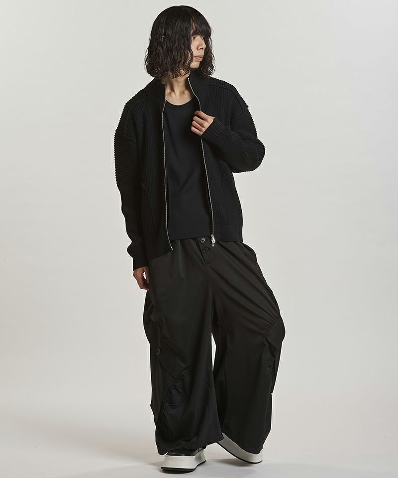 30%OFF【NO ID.(ノーアイディー)】 ﾊﾞｲｶｰｽﾞﾆｯﾄZIP-CD カーディガン