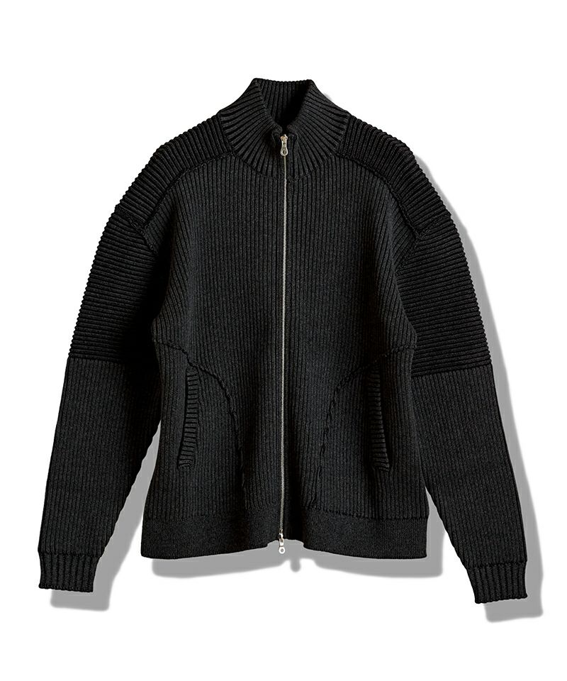 30%OFF【NO ID.(ノーアイディー)】 ﾊﾞｲｶｰｽﾞﾆｯﾄZIP-CD カーディガン