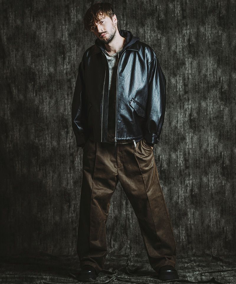 NO ID.(ノーアイディー)】ｼﾝｾﾃｨｯｸﾚｻﾞｰZIP BIG-BLZ ブルゾン(857006