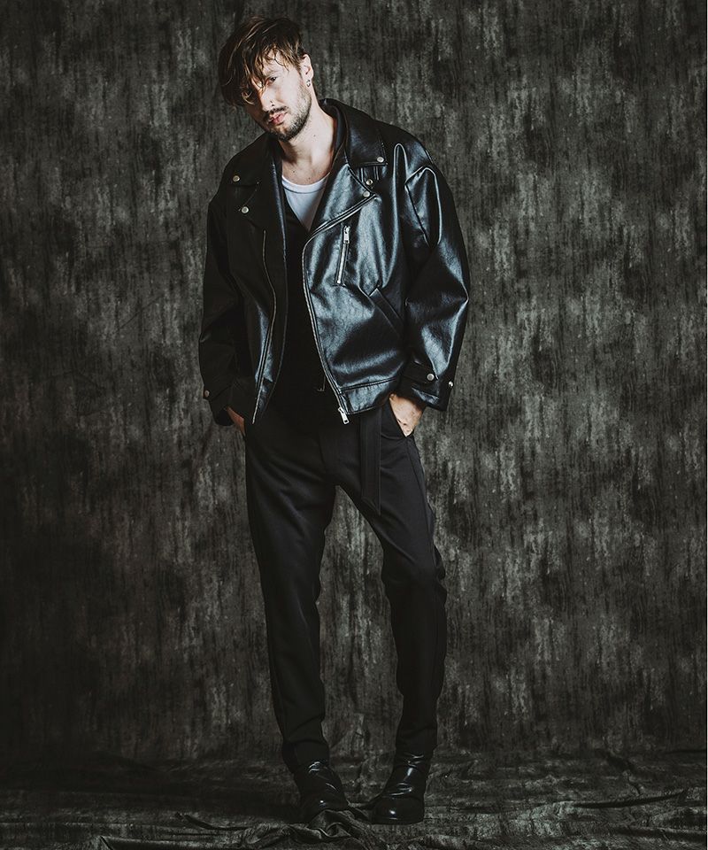 NO ID.(ノーアイディー)】 ｼﾝｾﾃｨｯｸﾚｻﾞｰBIGﾗｲﾀﾞｰｽJKT ジャケット(857006