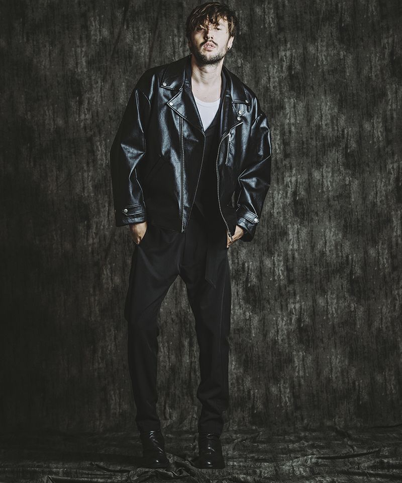 NO ID.(ノーアイディー)】 ｼﾝｾﾃｨｯｸﾚｻﾞｰBIGﾗｲﾀﾞｰｽJKT ジャケット(857006