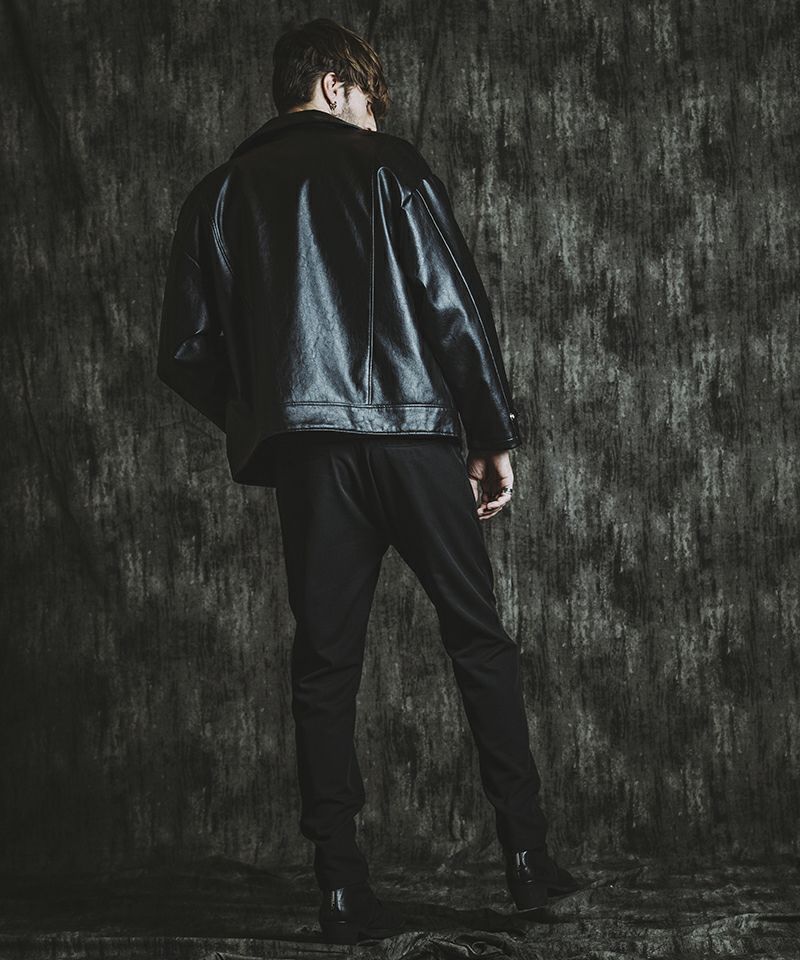 30%OFF【NO ID.(ノーアイディー)】 ｼﾝｾﾃｨｯｸﾚｻﾞｰBIGﾗｲﾀﾞｰｽJKT