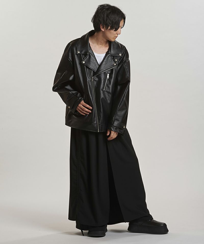 Ｉです。 NO ID.(ノーアイディー)】 ｼﾝｾﾃｨｯｸﾚｻﾞｰBIGﾗｲﾀﾞｰｽJKT ジャケット(857006