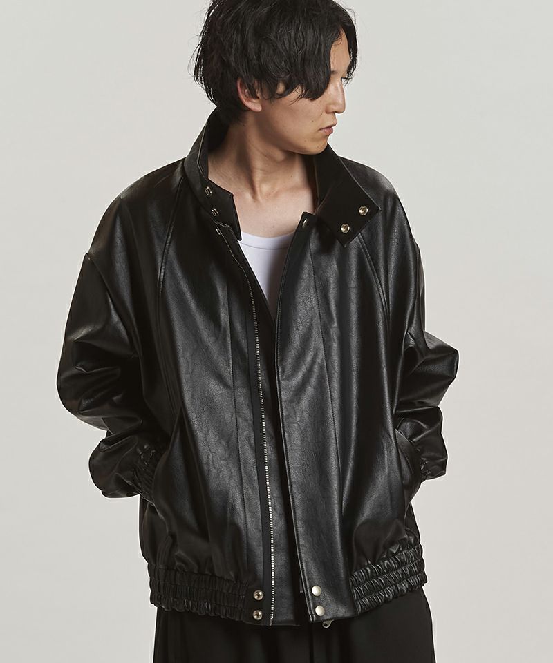 NO ID.(ノーアイディー)】 ｼﾝｾﾃｨｯｸﾚｻﾞｰBIGﾄﾗｯｸBLZ ブルゾン(857006