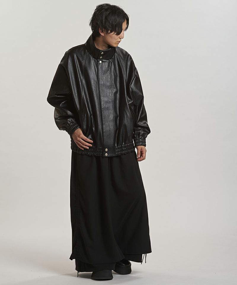 NO ID.(ノーアイディー)】 ｼﾝｾﾃｨｯｸﾚｻﾞｰBIGﾄﾗｯｸBLZ ブルゾン(857006