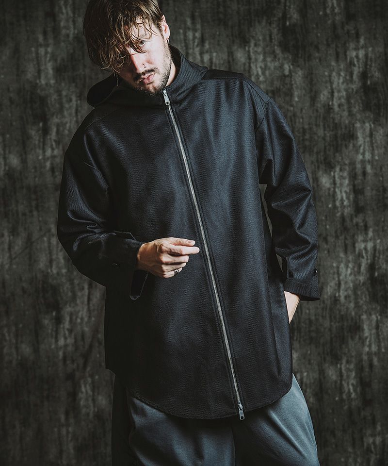 UNDERCOVER エコバッグフーデッドコート UNDERCOVER（アンダーカバー） ダッフルコート 1 ブラック メンズ