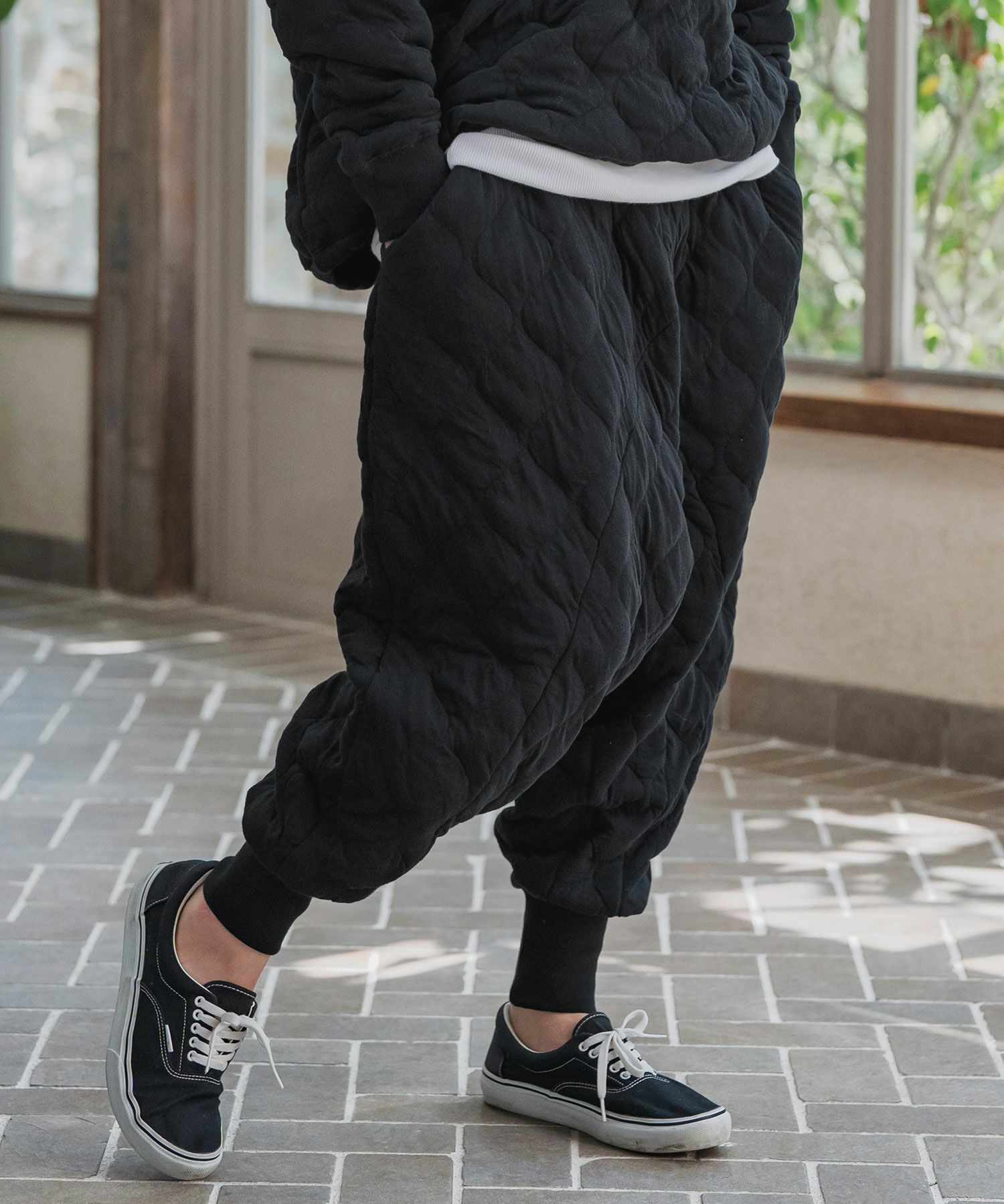 CAMBIO(カンビオ)】Wave Quilting Surrouel Pants キルティング